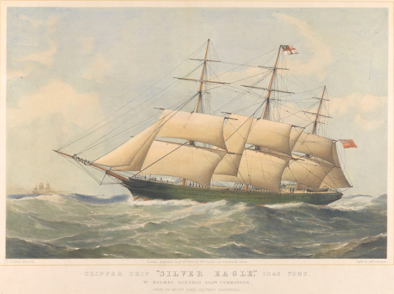 "Silver Eagle" (1861) kliperowiec autorstwa Thomas Goldsworth Dutton