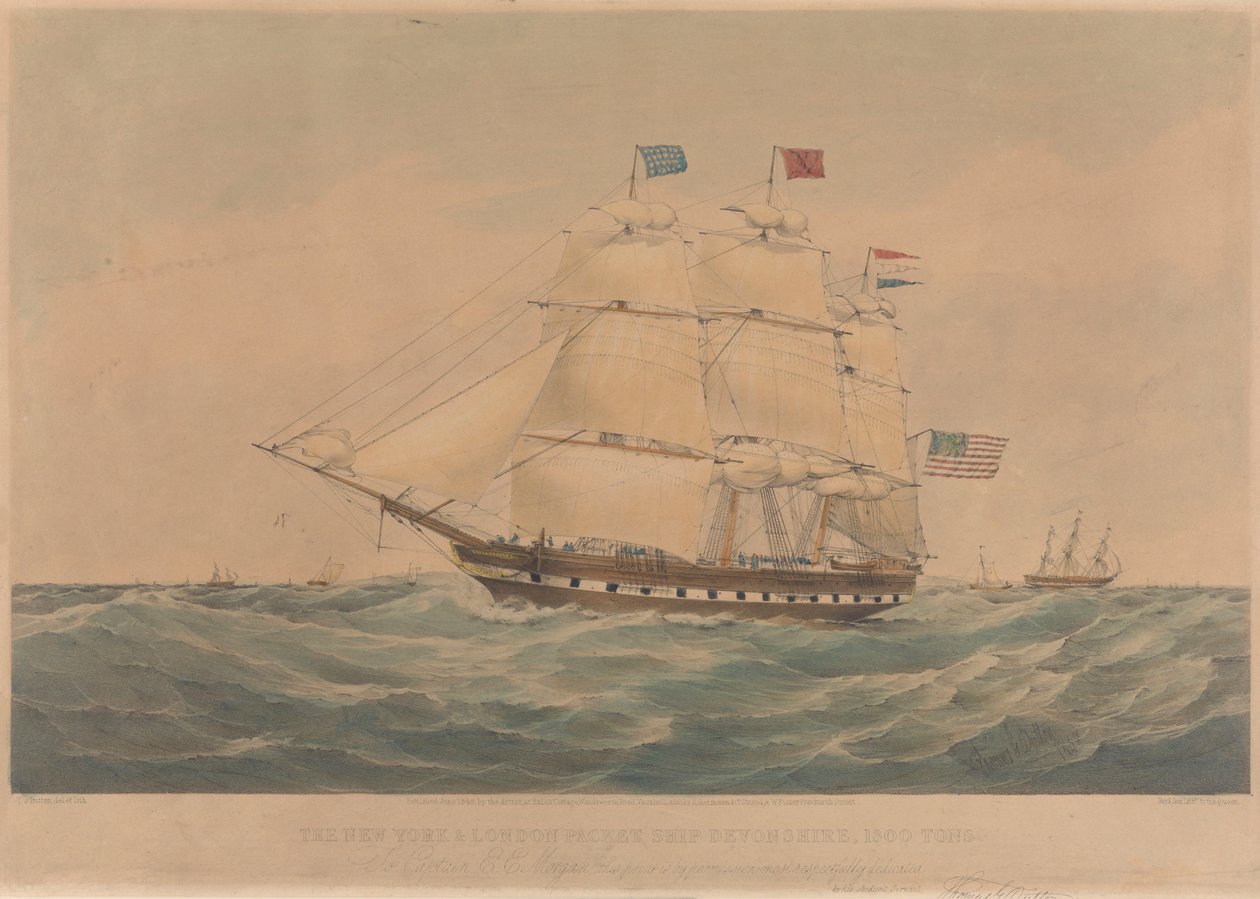 Nowojorski i londyński statek wycieczkowy "Devonshire" o wyporności 1300 ton autorstwa Thomas Goldsworth Dutton