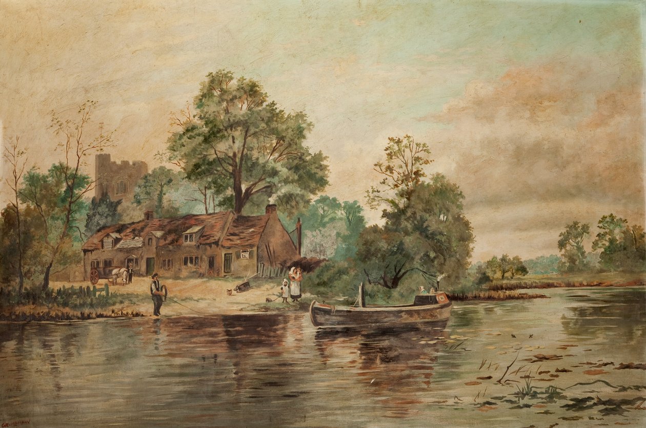Scena rzeczna autorstwa Thomas Grimshaw
