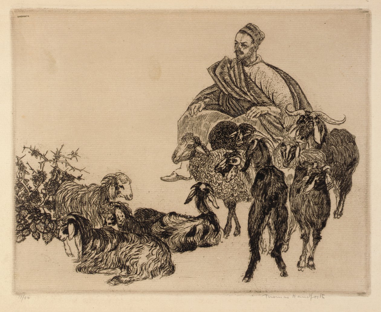 Bez tytułu (Arab z kozami) autorstwa Thomas Handforth
