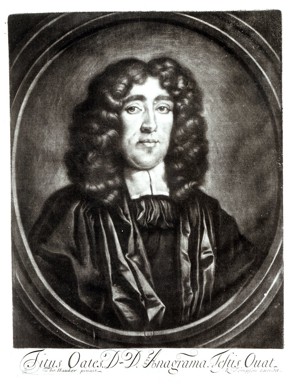 Portret Tytusa Oatesa (1649-1705) wykonany przez R. Thompsona autorstwa Thomas Hawker