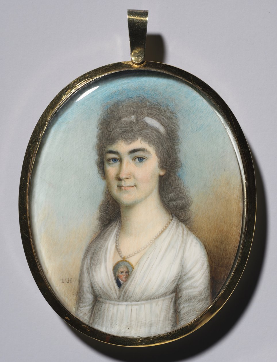 Portret kobiety w miniaturze, ok. 1930 r. 1780. autorstwa Thomas Hazlehurst