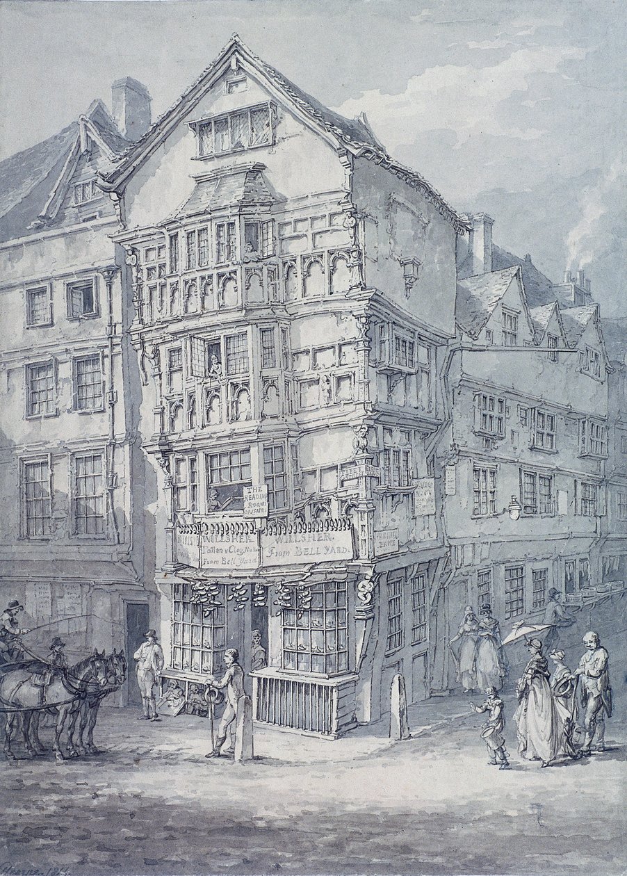 Chancery Lane, Londyn, 1814 autorstwa Thomas Hearne