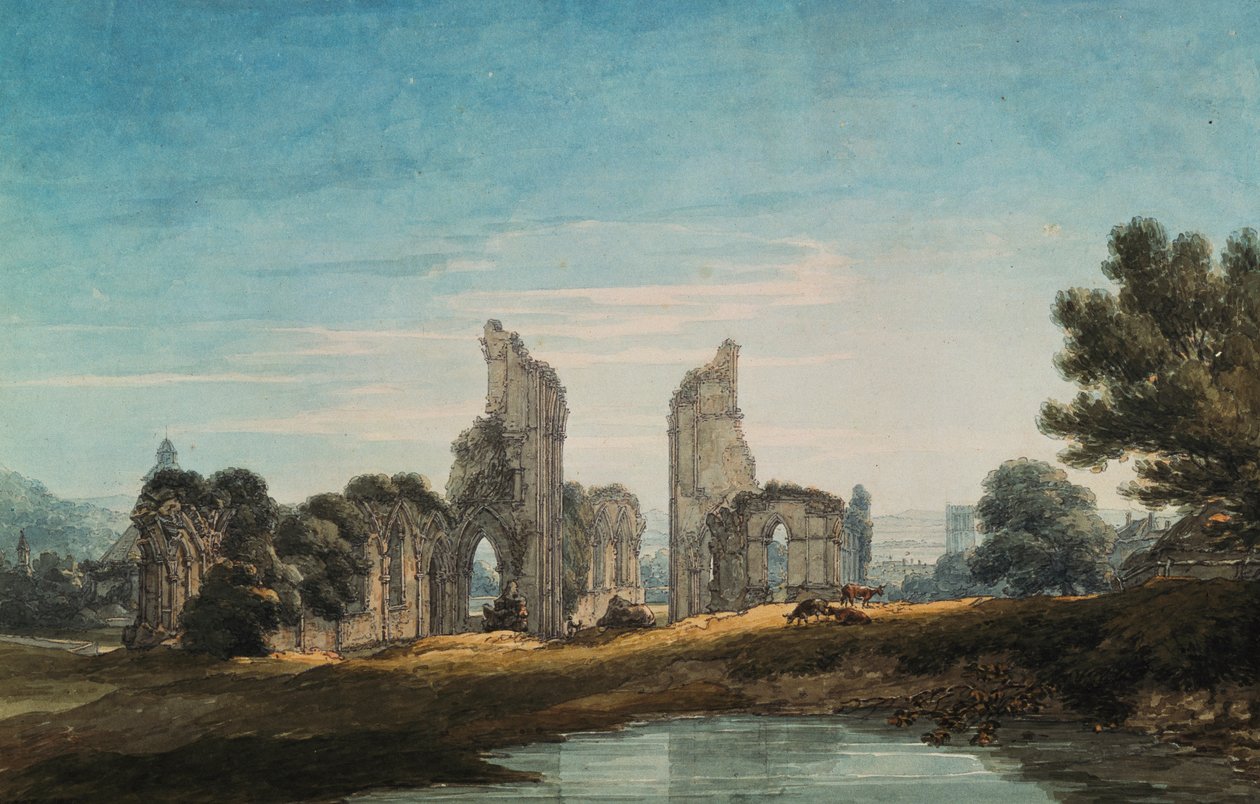 Opactwo Glastonbury, 1795 autorstwa Thomas Hearne