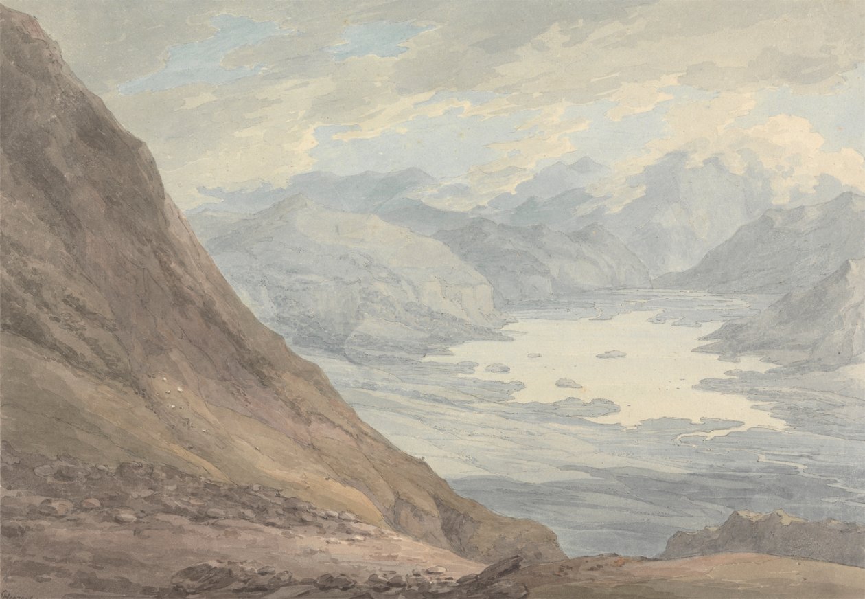 Widok ze Skiddaw na Derwentwater autorstwa Thomas Hearne