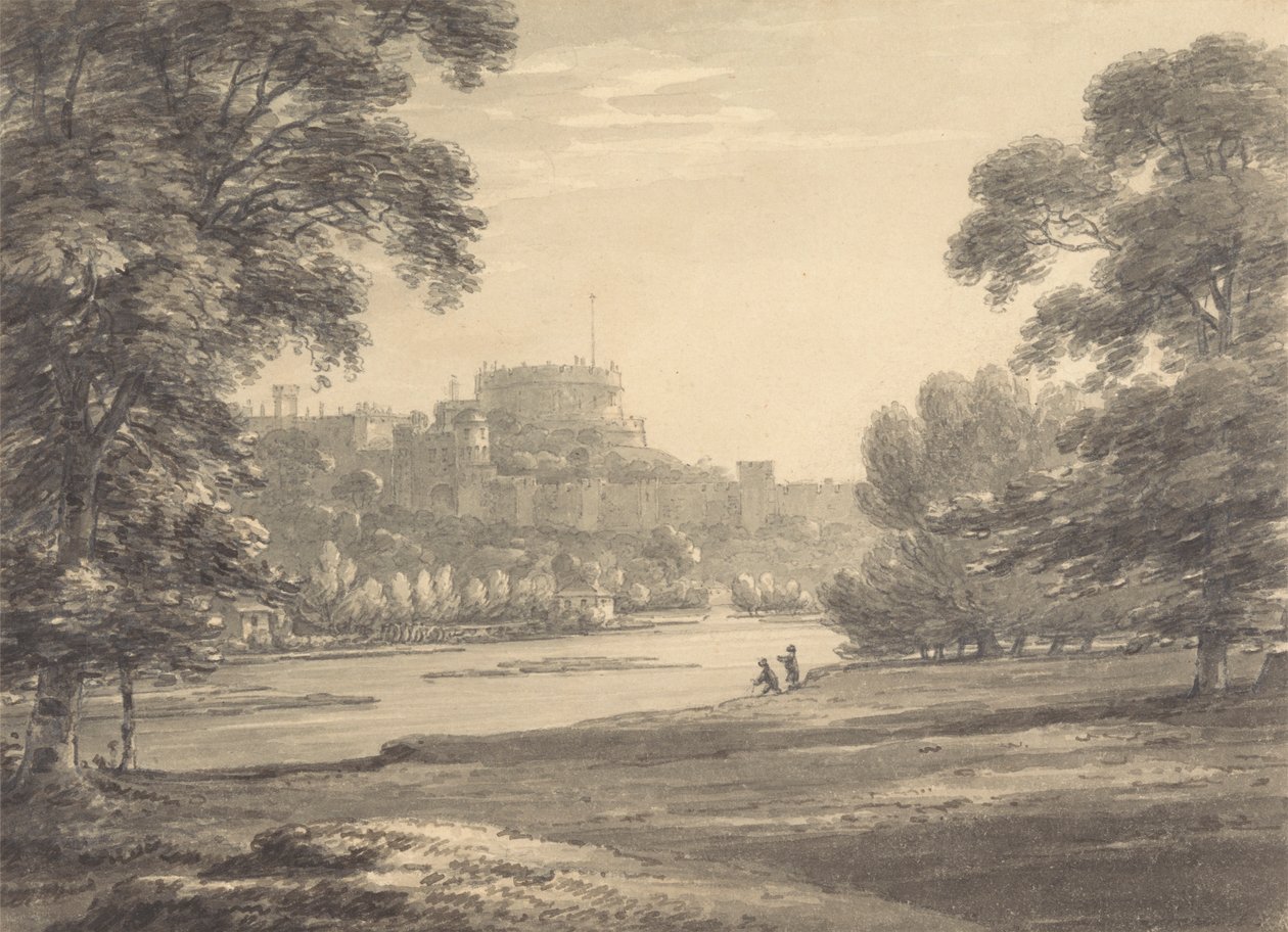 Zamek Windsor z pól zabaw Eton autorstwa Thomas Hearne