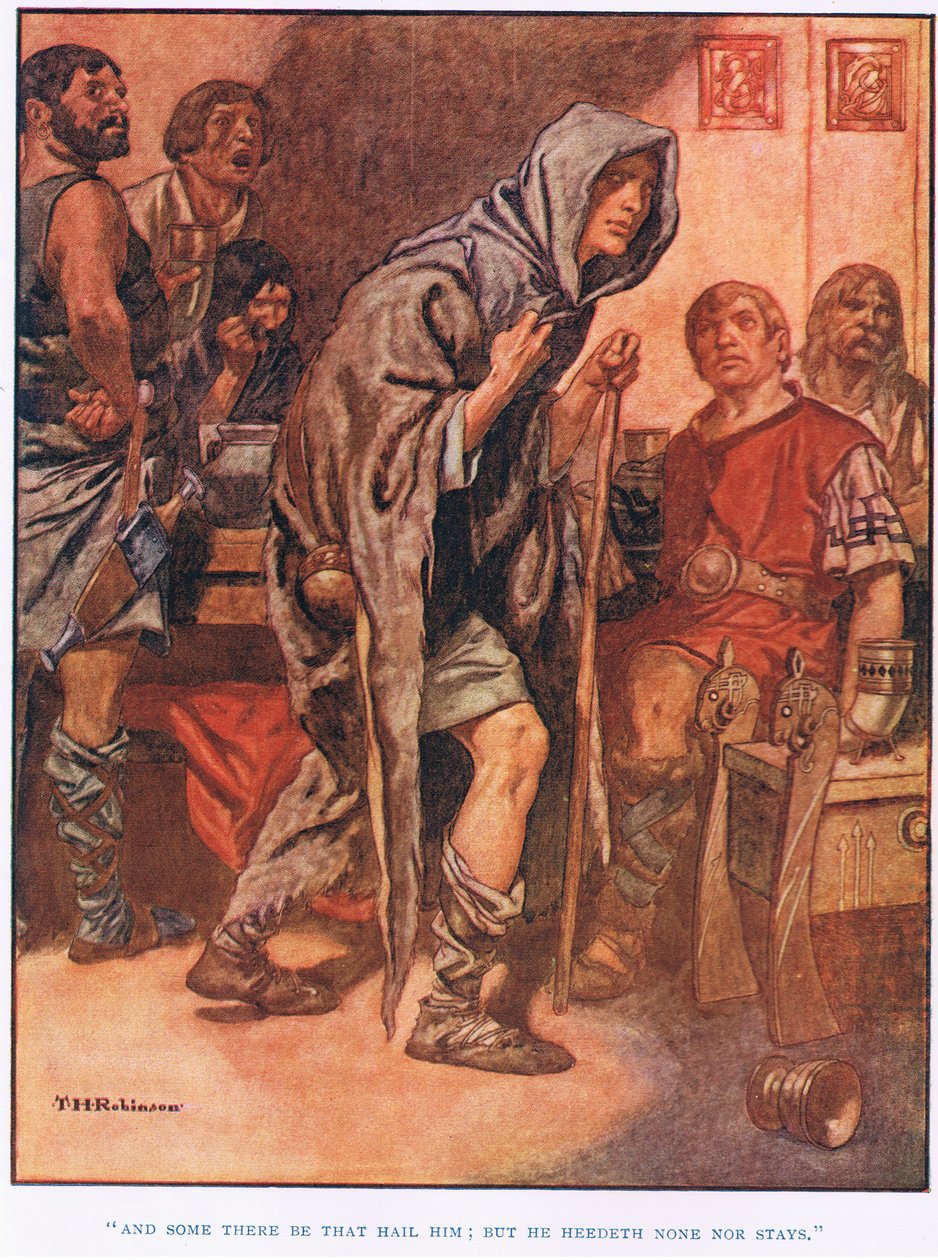 I są tacy, którzy go chwalą (litografia) autorstwa Thomas Heath Robinson