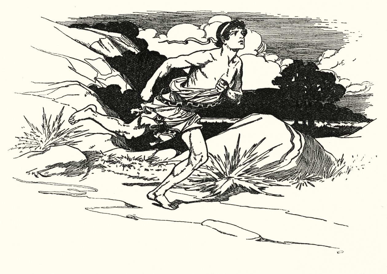 Bitwa pod Maratonem (litografia) autorstwa Thomas Heath Robinson