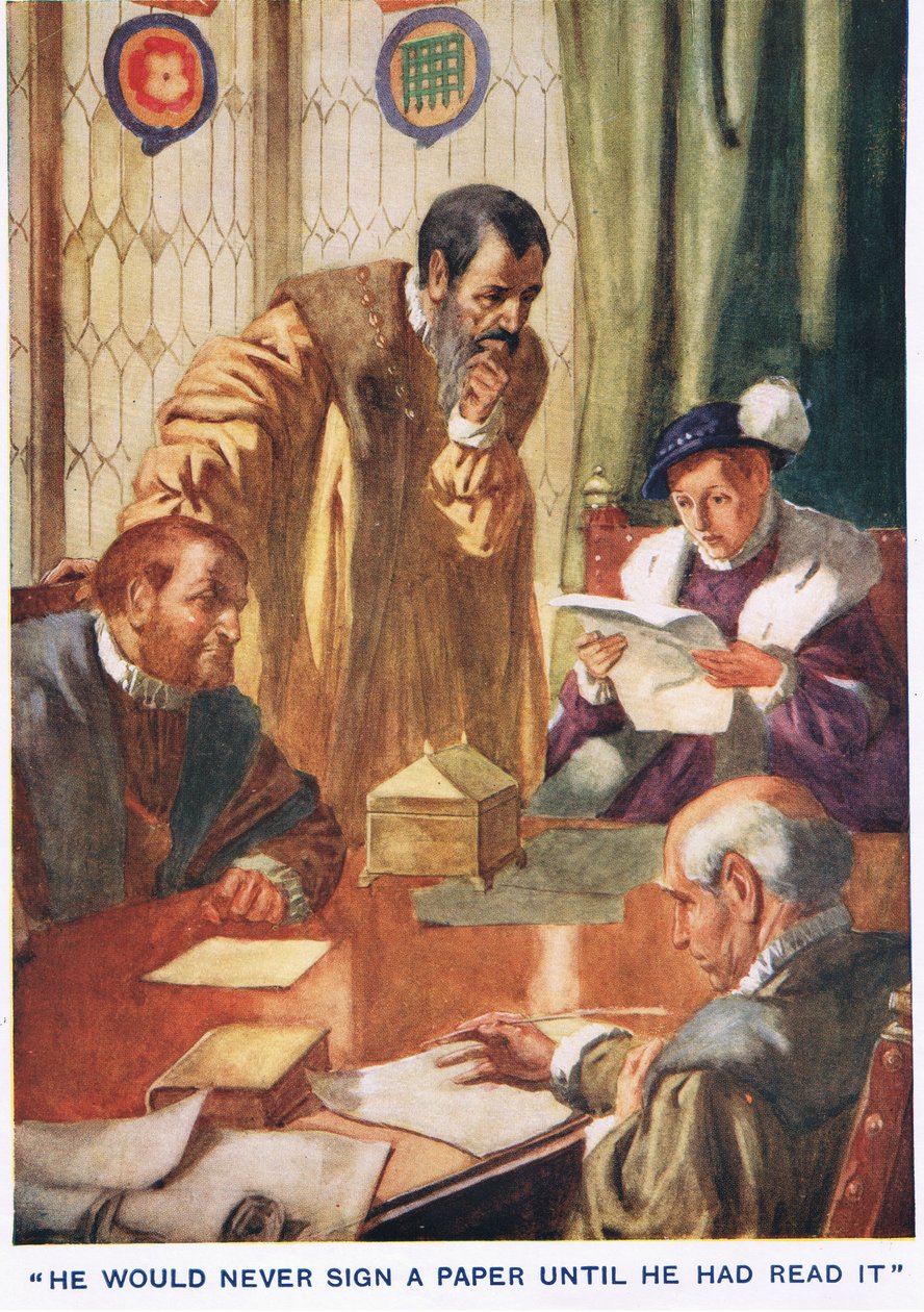 Nigdy nie podpisałby dokumentu, dopóki by go nie przeczytał autorstwa Thomas Heath Robinson