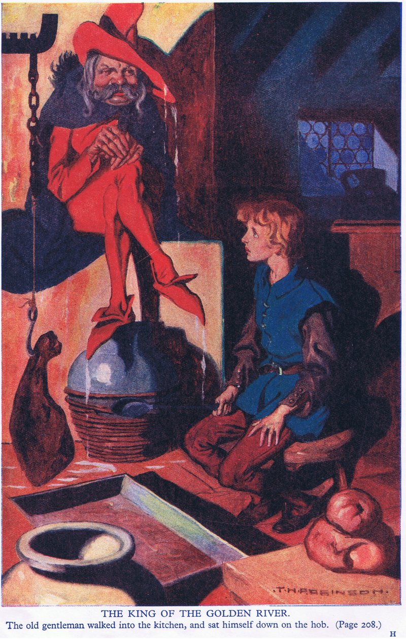 Król Złotej Rzeki (kolorowa litografia) autorstwa Thomas Heath Robinson