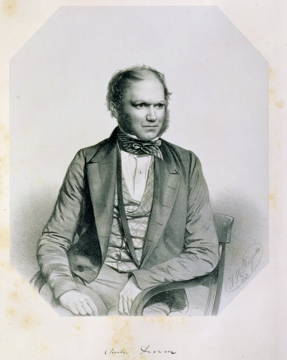 Karol Robert Darwin (1809-82) 1849 autorstwa Thomas Herbert Maguire