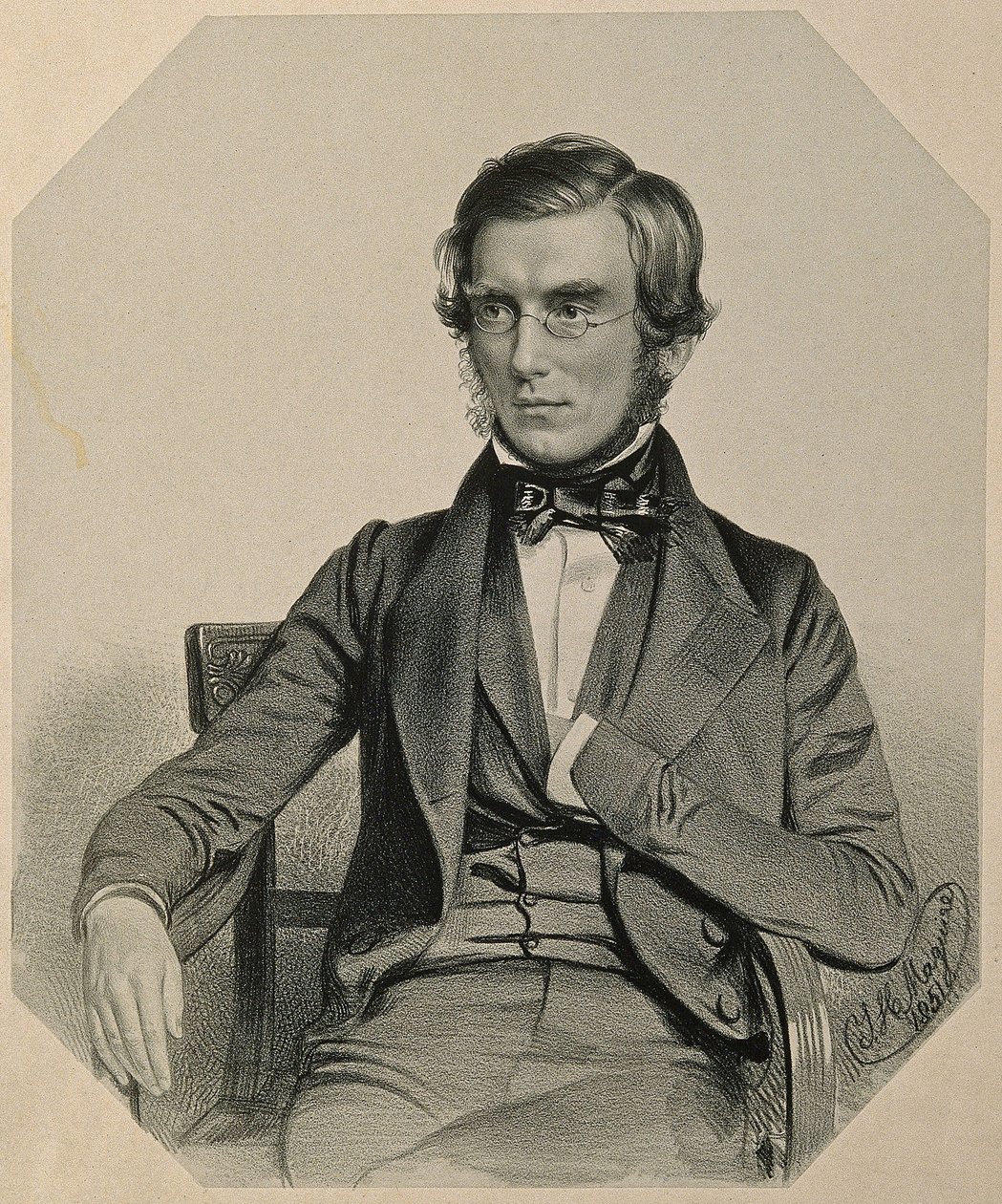 Portret Sir Josepha Daltona Hookera, 1851 autorstwa Thomas Herbert Maguire