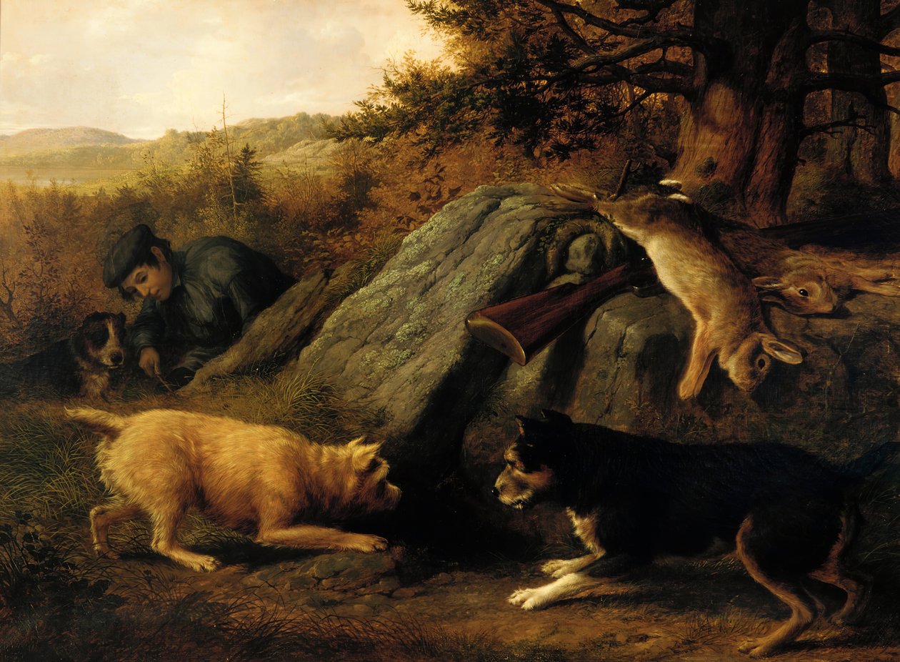 Łowcy królików, 1850. autorstwa Thomas Hewes Hinckley