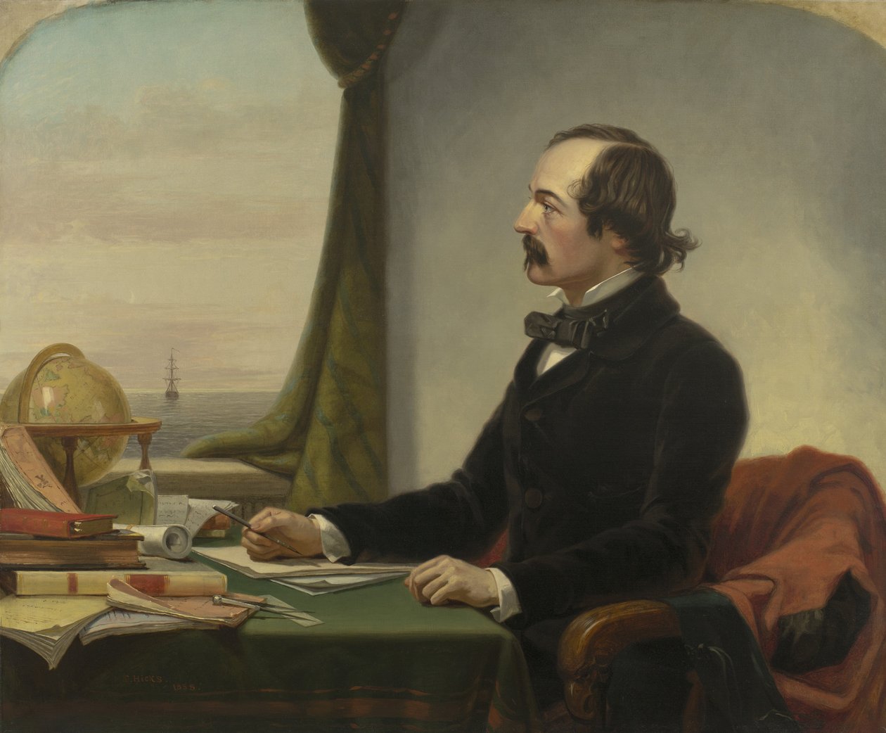 Portret Elisha Kent Kane (1820-57) (olej na płótnie) autorstwa Thomas Hicks