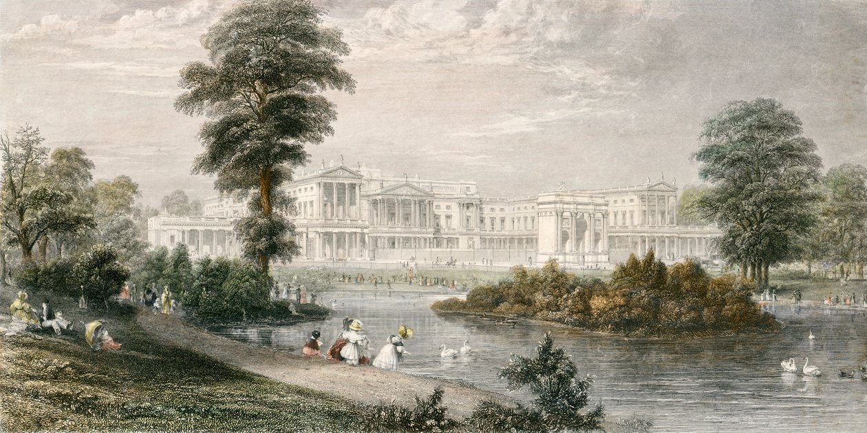 Pałac Buckingham, Westminster, Londyn, 1835 autorstwa Thomas Higham