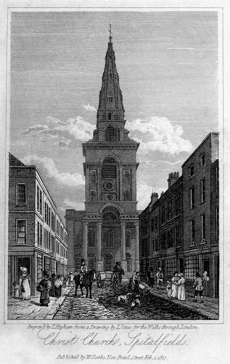 Christ Church, Spitalfields, Londyn, 1817. autorstwa Thomas Higham