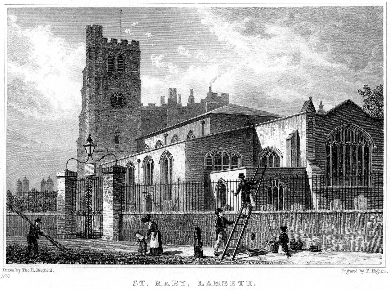 Kościół St Mary, Lambeth, Londyn, 1831. autorstwa Thomas Higham