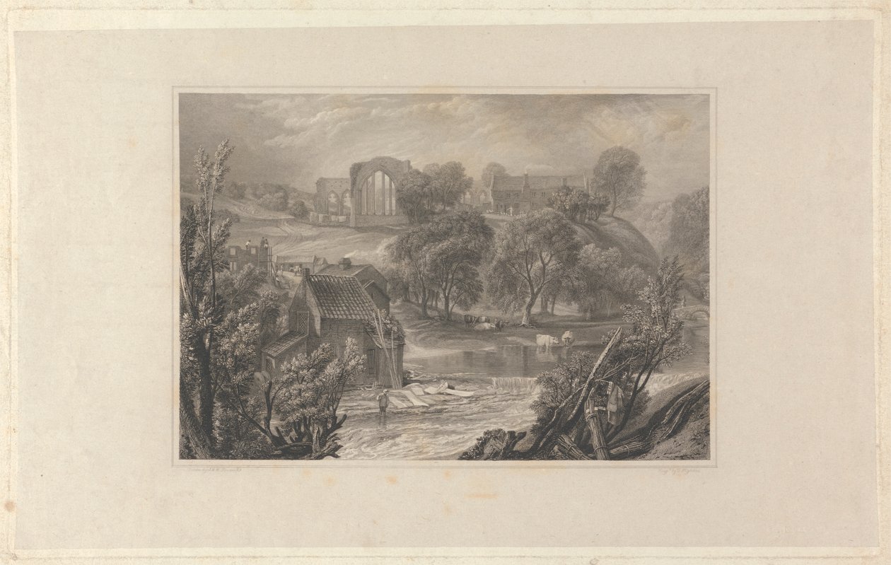 Opactwo Egglestone, niedaleko zamku Barnard autorstwa Thomas Higham