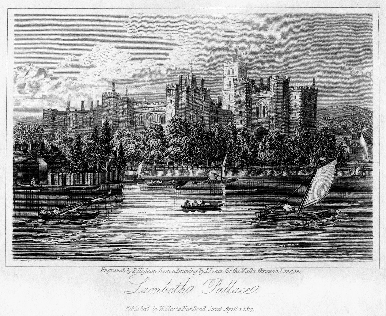 Pałac Lambeth, Londyn, 1817. autorstwa Thomas Higham