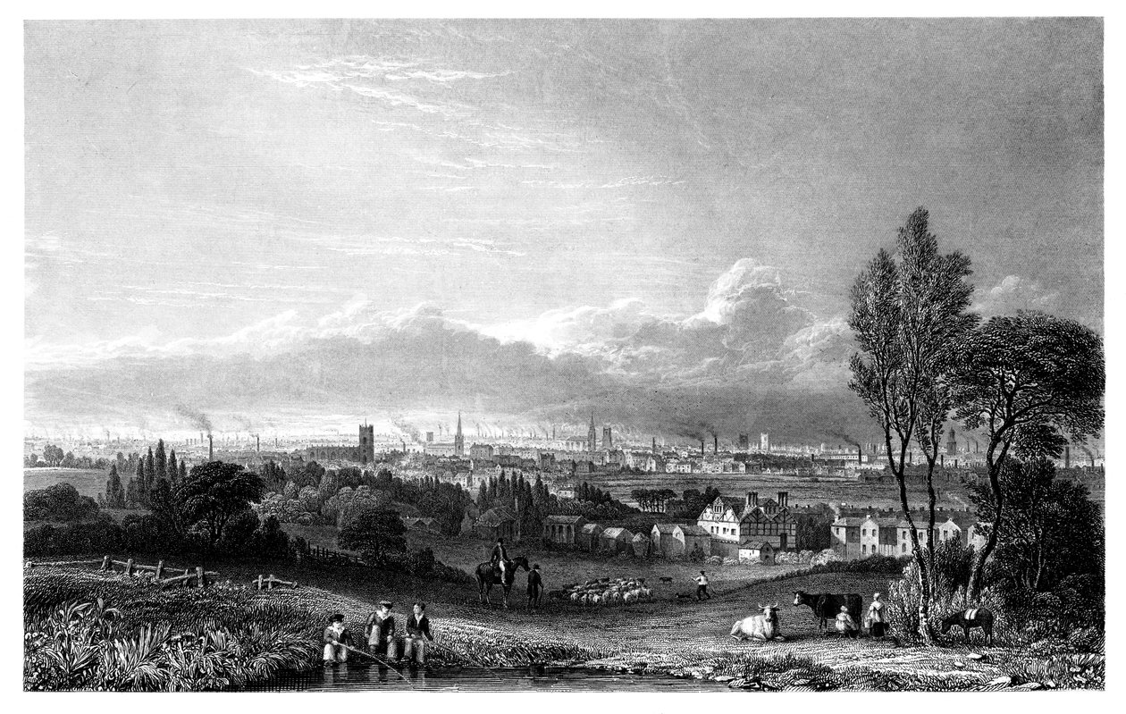 Widok Manchesteru, 1844. autorstwa Thomas Higham