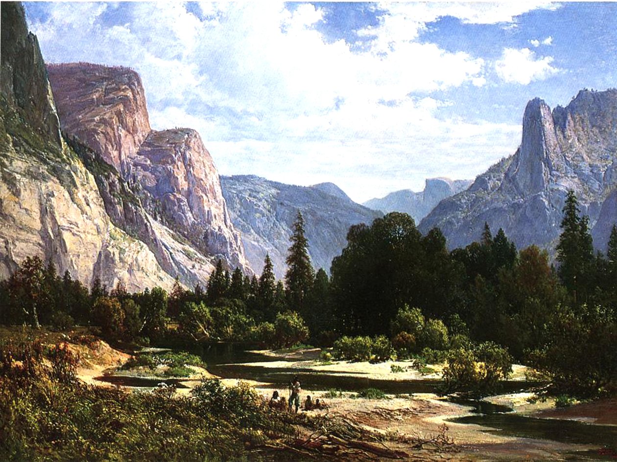 Indianie Paiute odpoczywają, 1866 autorstwa Thomas Hill