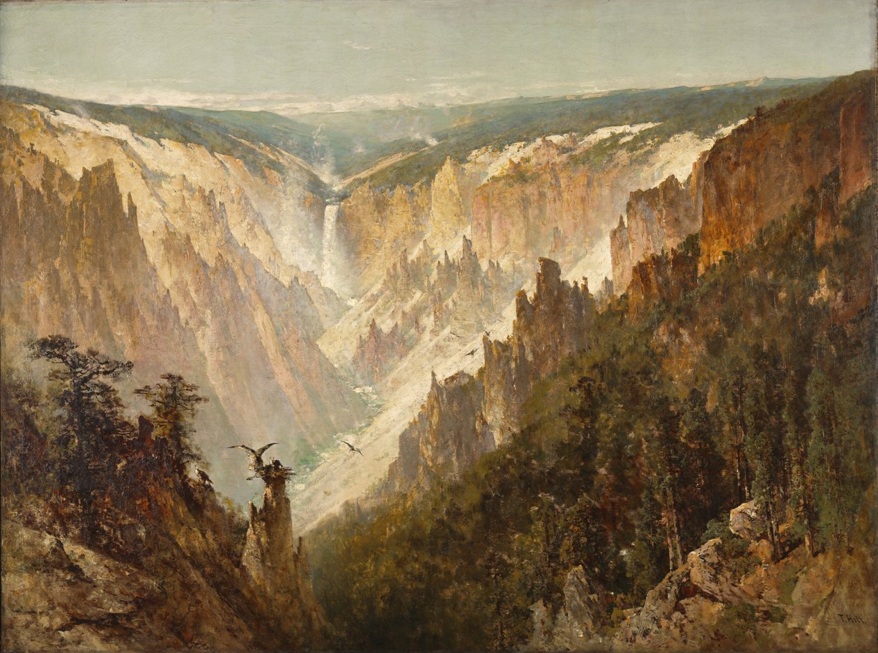 Wielki Kanion Yellowstone, ok.1884 autorstwa Thomas Hill