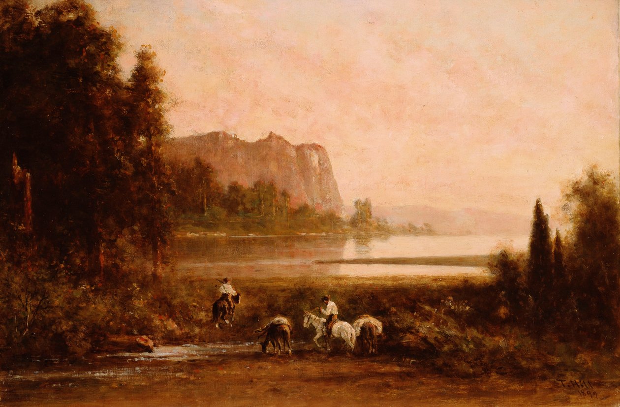 Traperzy w górach Yosemite, 1899 autorstwa Thomas Hill
