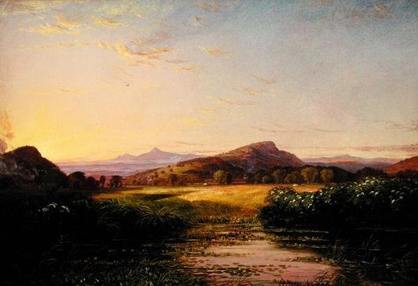 Szkic pejzażowy, ok. 1860-70 (olej na płótnie) autorstwa Thomas Hiram Hotchkiss