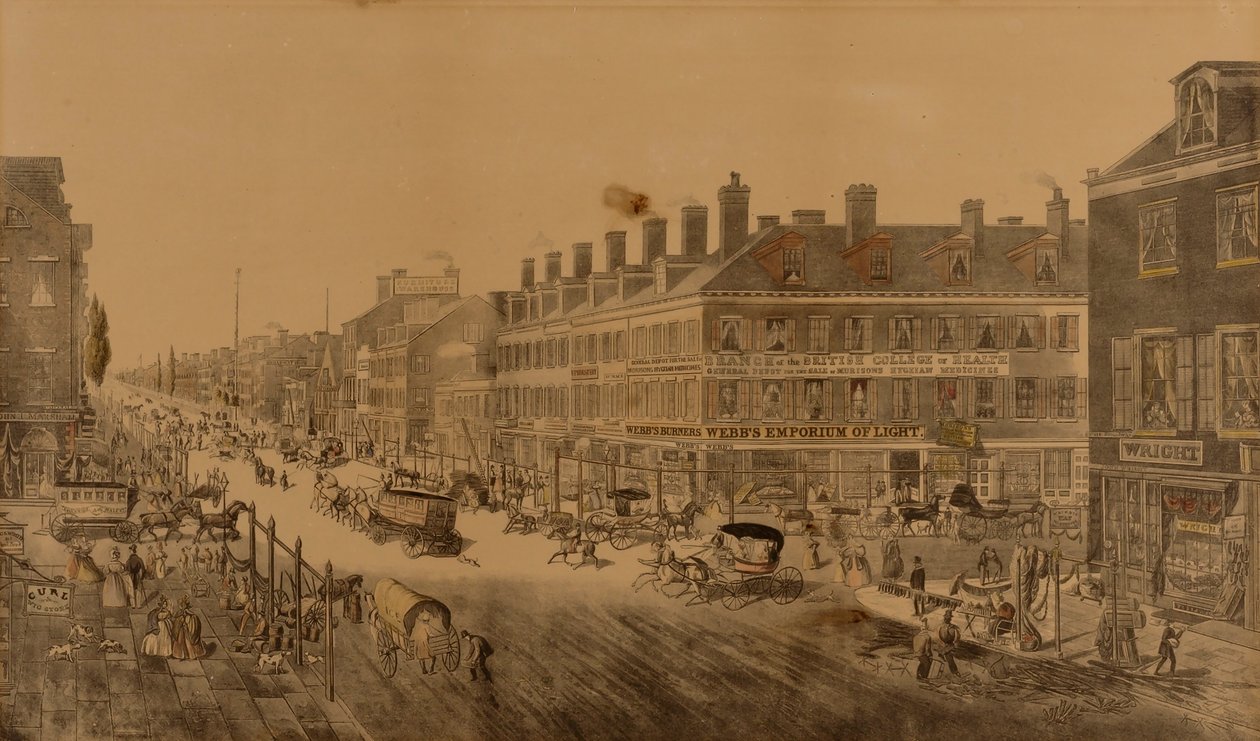 Broadway, Nowy Jork, 1836 r. (przedstawiający Webb