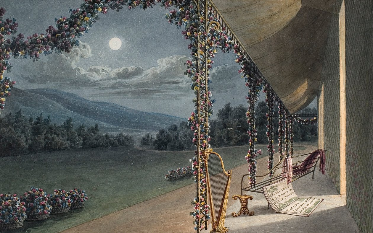 Rheola, Scena z salonu (akwarela i ołówek na papierze) autorstwa Thomas Hornor