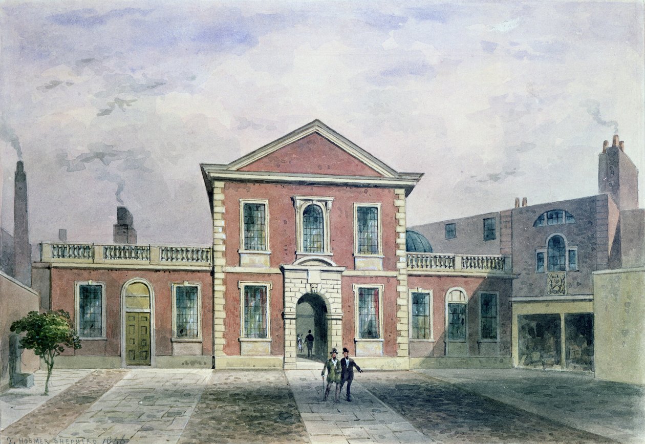 Sala Chirurgów Fryzjerskich, 1846 autorstwa Thomas Hosmer Shepherd