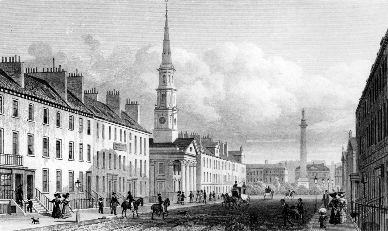 George Street, kościół św. Andrzeja i pomnik Lorda Melville