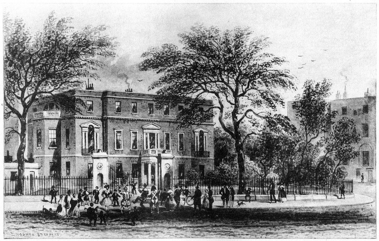 Mrs Montagus House, Portman Square, Londyn, XIX w. 1907 autorstwa Thomas Hosmer Shepherd