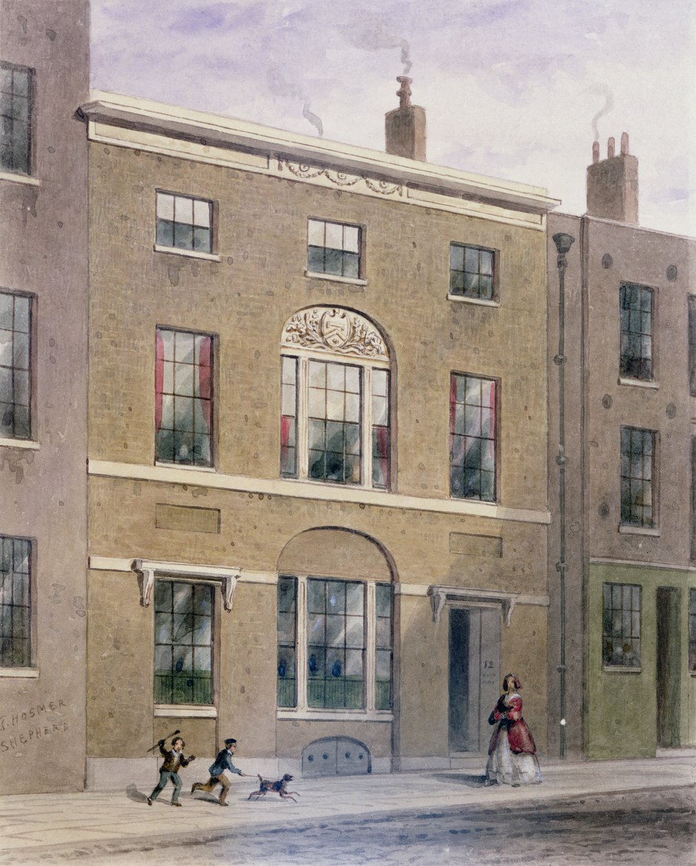 Hala hydraulików przy Great Bush Lane, Cannon Street, 1851 autorstwa Thomas Hosmer Shepherd
