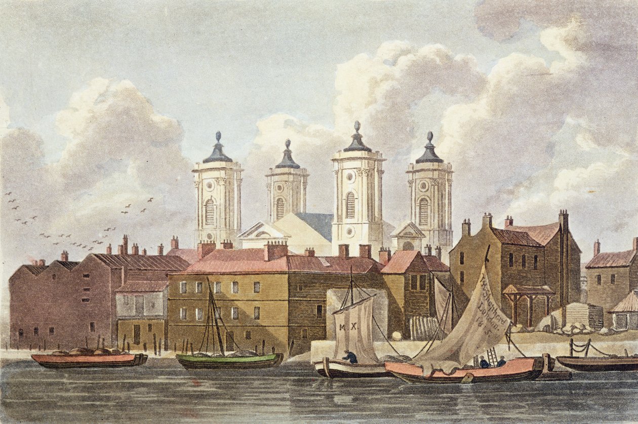 Kościół św. Jana Westminsterskiego, 1815 r. autorstwa Thomas Hosmer Shepherd