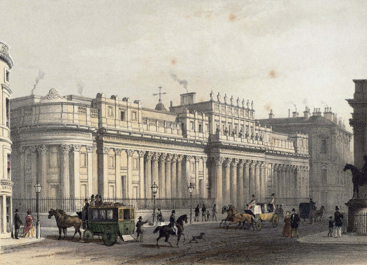Bank of England, ryty Louis-Jules Arnout (1814-68), wyd. 1854 przez E. Gambart und Co. (litografia) autorstwa Thomas Hosmer Shepherd