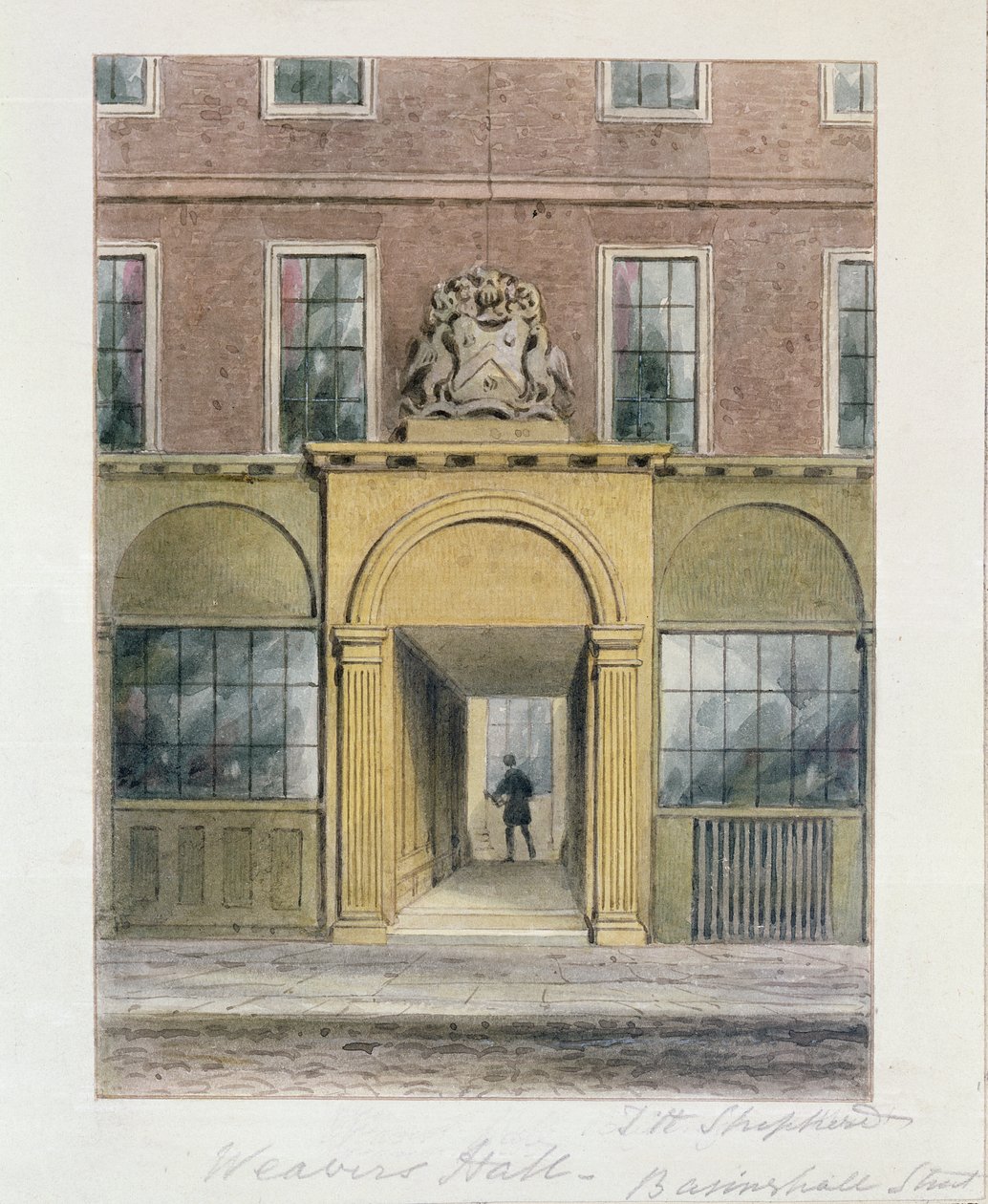 Wejście do Weavers Hall, 1854 autorstwa Thomas Hosmer Shepherd