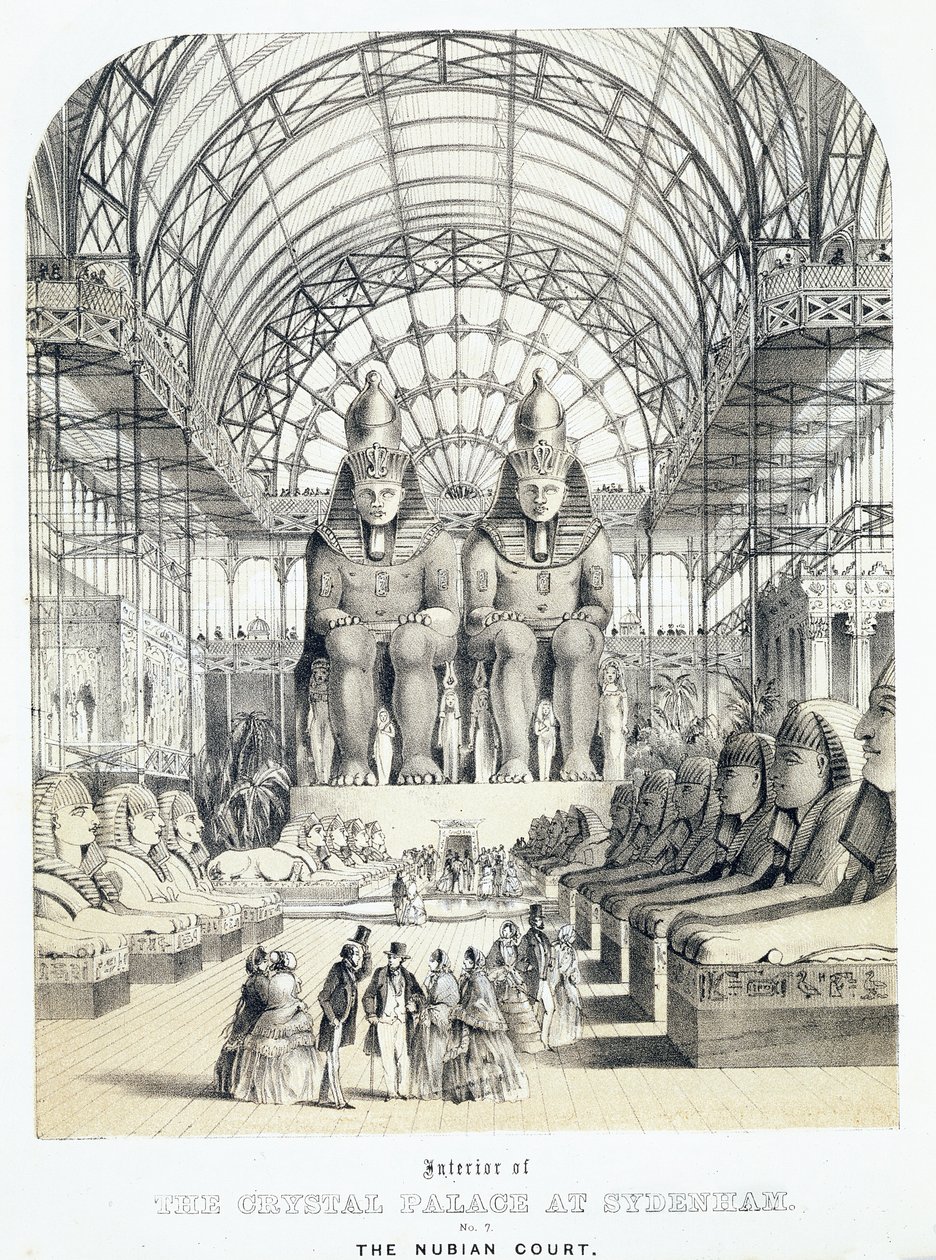 Dwór Nubijski w Pałacu Kryształowym w Sydenham, c.1851-1855 (akwatinta) autorstwa Thomas Hosmer Shepherd