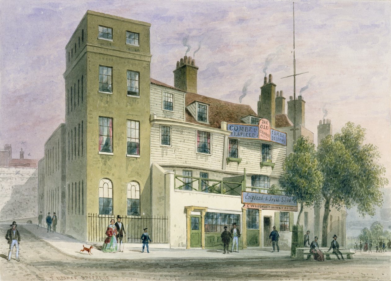 The Old George na Tower Hill autorstwa Thomas Hosmer Shepherd