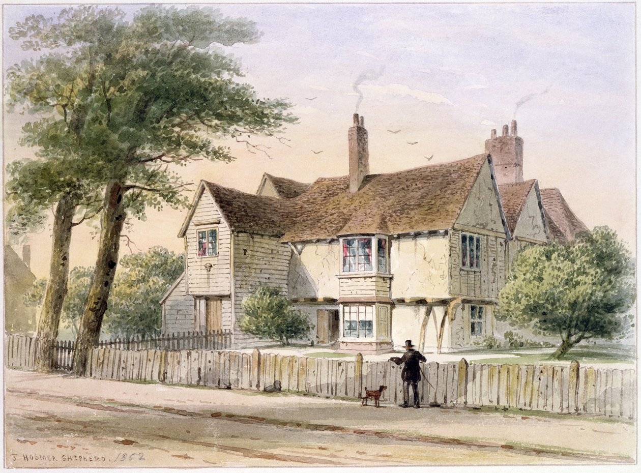 Rektorat, Newington Butts, 1852 autorstwa Thomas Hosmer Shepherd