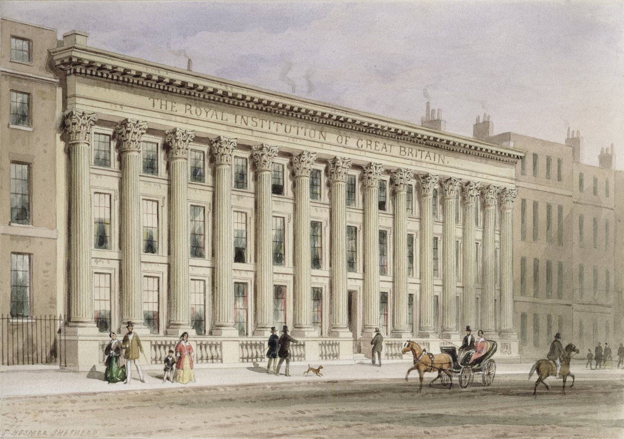 Royal Institution of Great Britain, Albemarle Street, c.1838 autorstwa Thomas Hosmer Shepherd