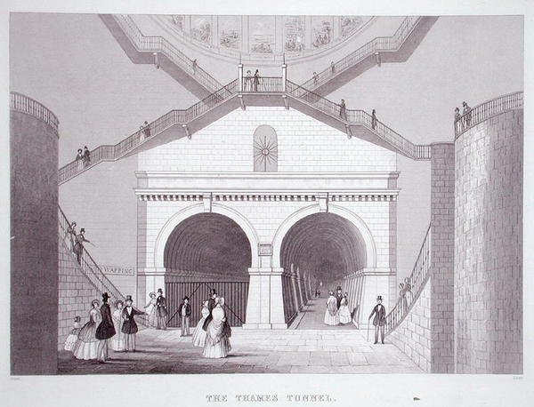 Tunel Tamizy, c.1851-55 (litografia) autorstwa Thomas Hosmer Shepherd
