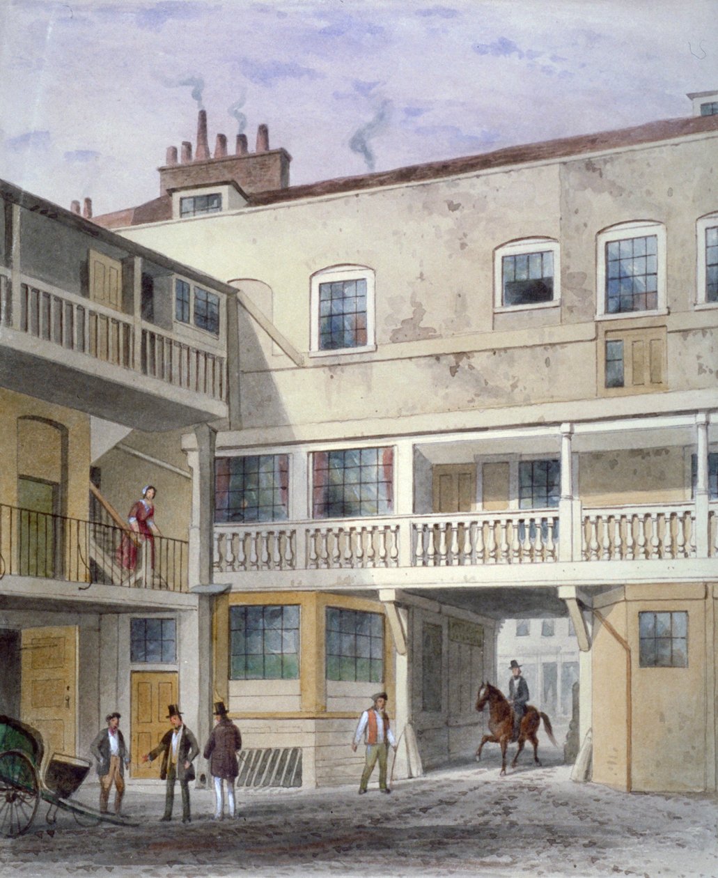 The Three Kings Inn na Piccadilly, Westminster, Londyn, 1856 autorstwa Thomas Hosmer Shepherd