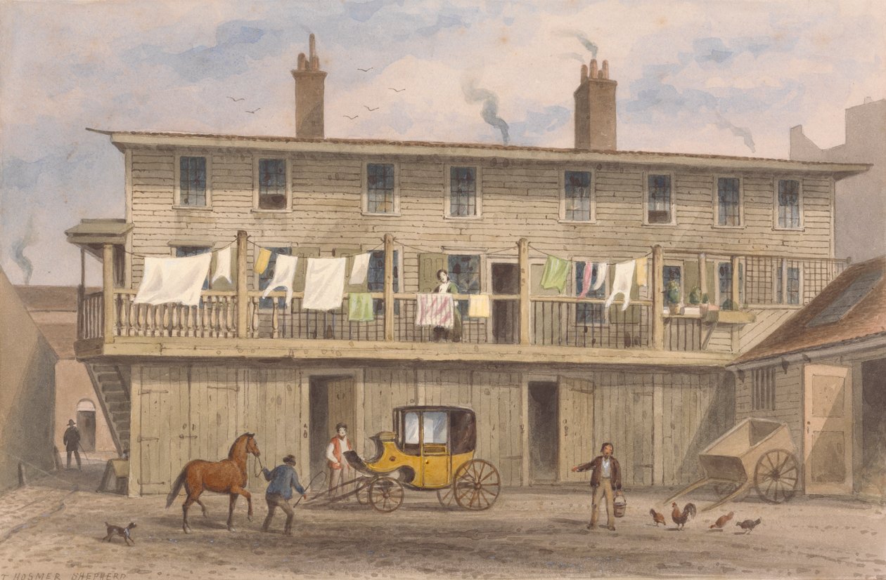 The Vine Inn, Vine Yard, Aldersgate w londyńskim City autorstwa Thomas Hosmer Shepherd