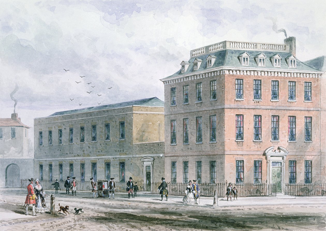 Widok na plac Soho i dom Carlisle autorstwa Thomas Hosmer Shepherd