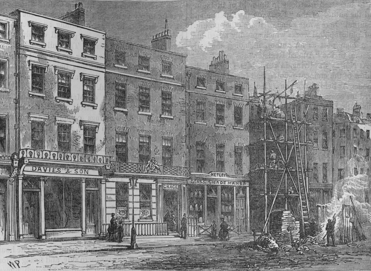 Wigmore Street, Westminster, Londyn, 1820 1878 autorstwa Thomas Hosmer Shepherd