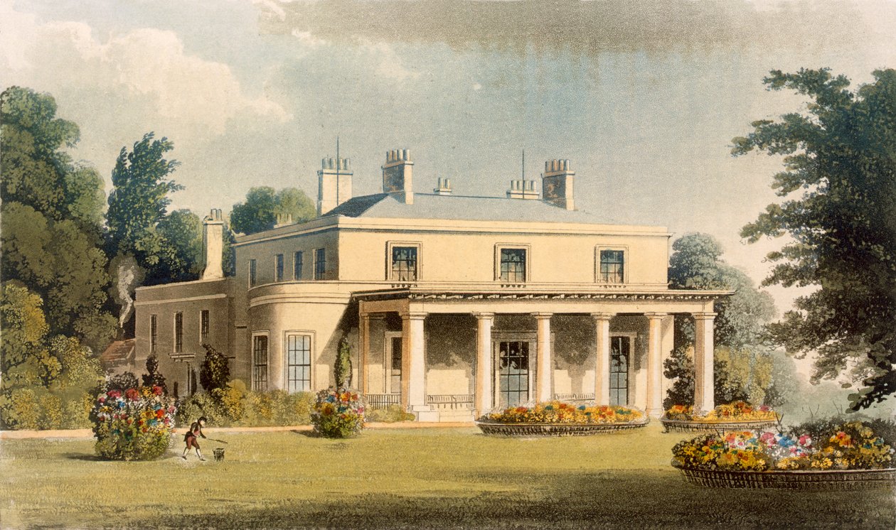 Wimbledon Park, z „Repozytorium Sztuki” R. Ackermanna (1764-1834), 1823 (kolorystyka) autorstwa Thomas Hosmer Shepherd