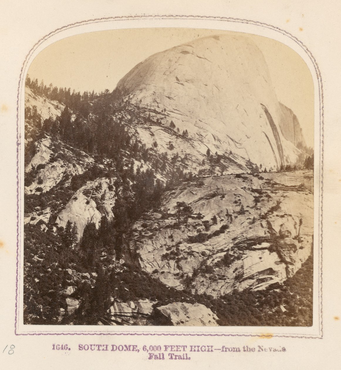 South Dome, 6,000 stóp wysokości - ze szlaku Nevada Fall Trail autorstwa Thomas Houseworth