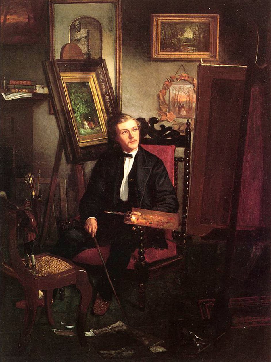 Autoportret, ok.1870 autorstwa Thomas Hovenden