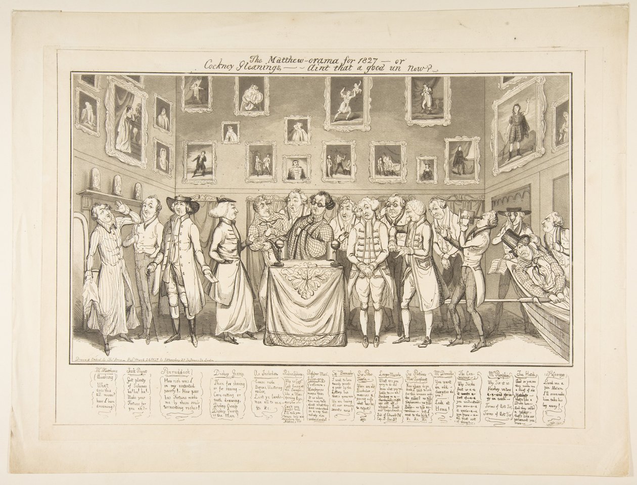 Matthew-orama dla 1827-lub Cockney Gleanings,- Czyż to nie jest dobre teraz, 26 marca 1827. autorstwa Thomas Howell Jones